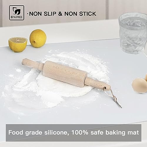 Silicone Mats for Kitchen Counter, 47.3"x23.6"x0.08" Largest Heat Resistant Mat Kitchen Island Waterproof 2MM Thick Countertop Protector Mat Nons-slip Extra Large Counter Mat (Semitransparent) - Image 5
