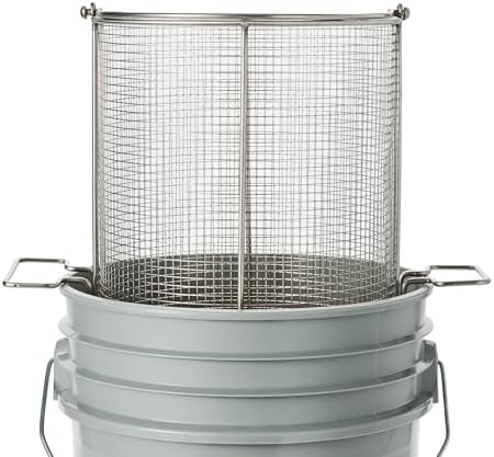 Dip N’ Drain – Stainless Steel Part Cleaning Strainer Basket for 5-Gallon Buckets (Bucket Not Included) | 1/4″ Mesh, Swing Handle, Great for Mechanics, Auto Parts, Garage, Shop & Home Cleaning - Image 4