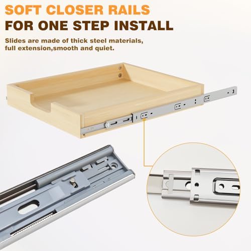 Pullout Cabinet Organizer, 32''W×21''D×3''H Slide Out Shelves for Kitchen Cabinets, Pull out Drawers for Kitchen Cabinets, Pantry, Bathroom, & Storage Organization - Image 3