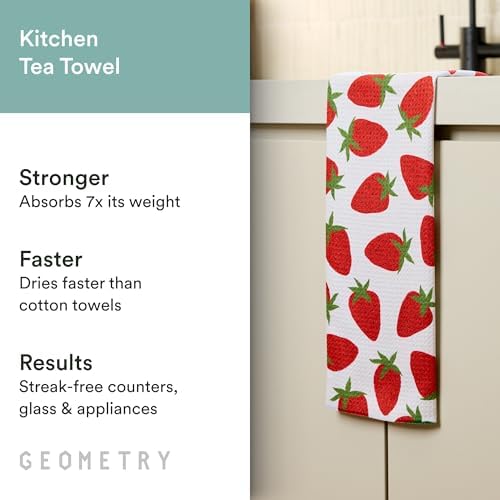 GEOMETRY Spring Kitchen Towels - Quick Dry Microfiber Cloth Spring & Summer Dish Towels for Kitchen Drying - Premium Quick Dry Towel - Soft Flora 18" x 30" (1 Pack) - Image 2