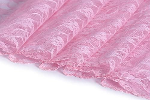 MDS Pack of 20 Wedding 12 x 108 inches Lace Table Runner for Wedding, Decorations for Birthday Parties, Banquets, Graduations, Engagements, and Runners fit Rectangle, Round Table- Blush Pink - Image 3