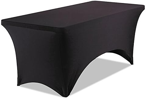 Iceberg iGear Stretch Fabric Table Cover, 6 ft, Black - Image 3