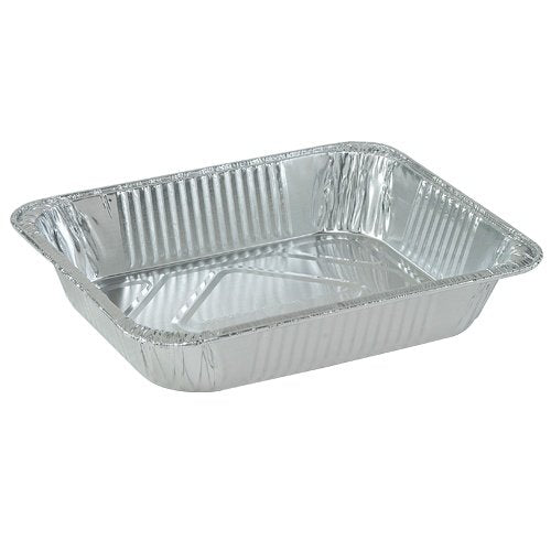 Tiger Chef Top Quality 5-Pack 9 x 13 inch Deep Aluminum Foil Pans with Lids, Disposable - Image 2
