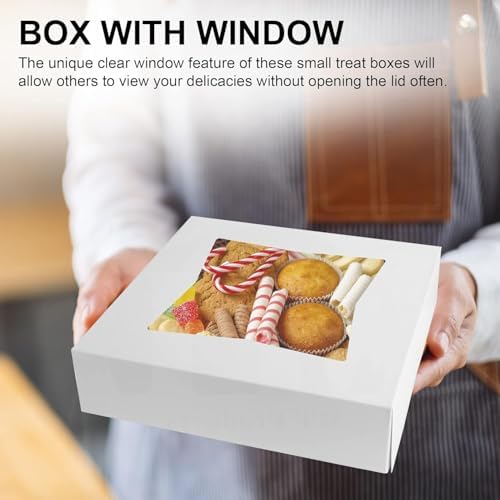 MT Products White Chocolate Covered Strawberry Boxes 10" x 10" x 2.5" - Pastry Bakery Boxes (Pack of 200) - Made in the USA - Image 6