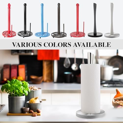 JOGREFUL Stainless Steel Paper Towel Holder, Large Countertop Stand Sliver - Image 2