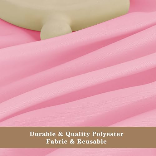 Fitable 6 Pack Pink Tablecloths 120 Inch Round for 48"-96" Tables - Image 3