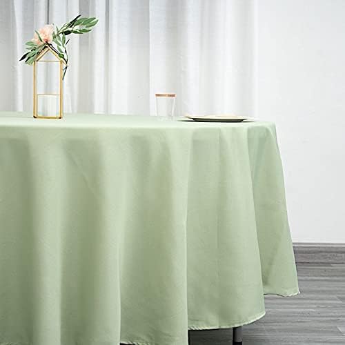 Balsa Circle 6 pcs 108 inch Sage Green Round Polyester Tablecloths Fabric Table Cover Linens for Wedding Party Banquet Reception Events Kitchen Dining - Image 4