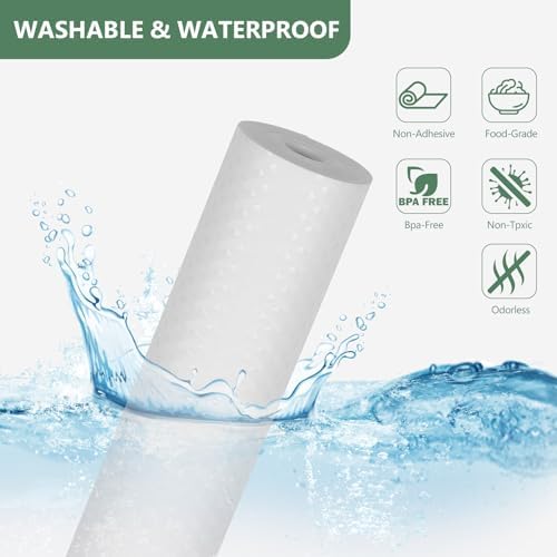 Shelf Liners, Non-Adhesive Drawer Liner, Waterproof & Oil-Proof Kitchen Cabinet Cupboard Liner Plastic EVA Material BPA Free Fridge Liner Mats Paper Protector for Shelves (White/24in x 240in) - Image 2