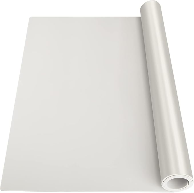 Silicone Mat Heat Resistant Mats for Countertop, Multipurpose Large Silicone Mats for Crafts Kitchen Workbench Size 48x24 inches Thick 2mm,Rolled Package,Beige by InfiOne