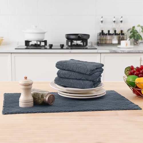Homaxy 12 Pack Super Soft Absorbent Dish Towels, 13" x 19", Dark Grey - Image 3