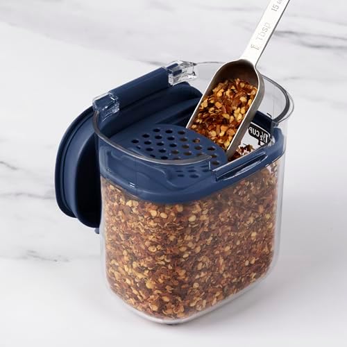 ProKeeper+ Airtight Food Storage Container Set – Clear Plastic Flour and Sugar Canister Set with Magnetic Accessories for Kitchen Organization (Navy, 9-Piece) - Image 7