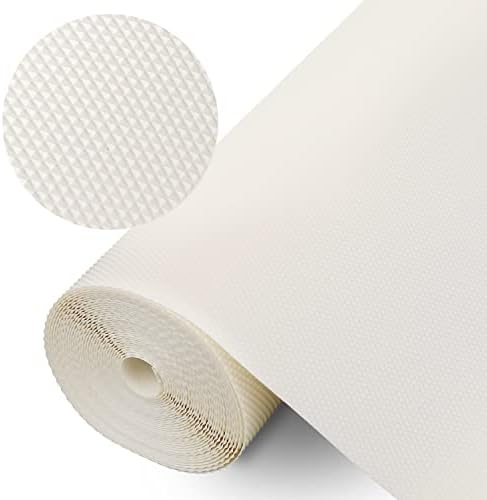 Kitchen Shelf Liner Drawer Liners, Non-Adhesive EVA Cabinet Liners, Cream by HooTown