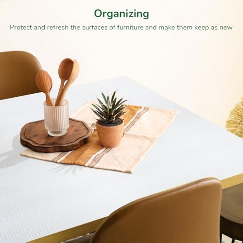 Practical White Non-Slip Shelf Liners for Kitchen Cabinets 18" x20FT - Image 6