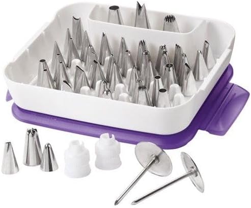 Wilton Master Cake Decorating Piping Tips Set, 55-Piece with Case | 55-Piece Stainless Steel Tip Set with Storage Case for Piping Rosettes, Stars, Leaves & Borders on Cakes & Cupcakes - Image 4