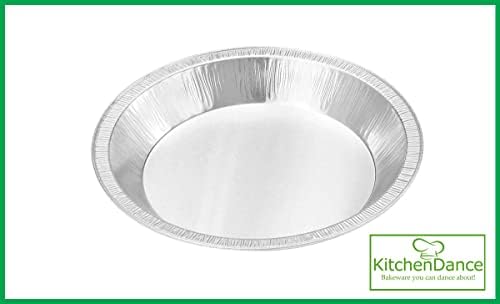 KitchenDance Disposable Aluminum Foil Pans - 9 Inches Round Oven Safe Aluminum Foil Baking Pan, Heavy Duty Aluminum Foil Pans Perfect for Baking, Cooking, and Preparing Food, #922, Pack of 10 - Image 4