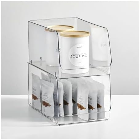 iDesign Clear Plastic Stackable Storage Bin - Image 5
