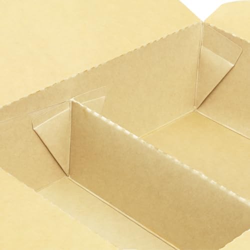 Karat Paper To Go Food Container [76 oz - 200 ct], 2-Compartment Leak-Resistant, Microwavable, Heavy-Duty Take Out Boxes | Grease Resistant & Stackable | #3 Kraft - Image 7