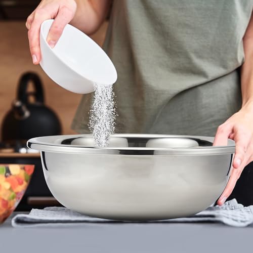 FillTouch 2 Pack 13 Qt Stainless Steel Mixing Bowl, 304 Metal - Image 4