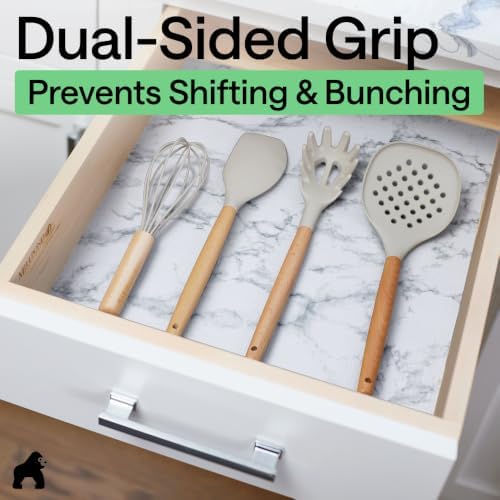 GORILLA GRIP Shelf Liner, Kitchen Drawer Protector, 20x240 Marble - Image 4