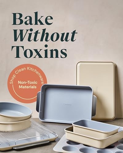 Caraway 11-Piece Non-Stick Ceramic Bakeware Set | Baking Sheets, Assorted Baking Pans, Cooling Rack, and Storage, Aluminized Steel Body, Non-Toxic, PTFE and PFOA Free, Sage - Image 2