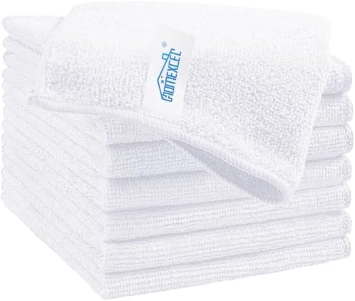 HOMEXCEL 8PK Microfiber Cleaning Cloth, Cleaning Rags for Home, 11.5x11.5in by HOMEXCEL