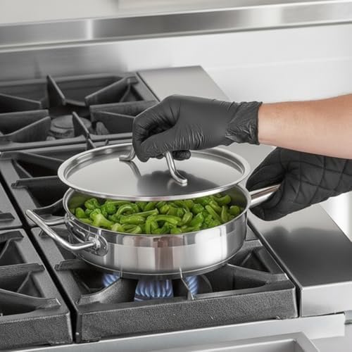 TrueCraftware- 3 Qt. Stainless Steel Sauté Pan with Lid and Welded Hollow Handle- Commercial Chef Skillet Fry Omelet Stir Fry Pan Induction Cookware - Image 3