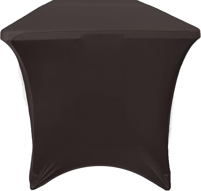YOUR CHAIR COVERS Rectangular Spandex Table Covers 4ft Fitted Tablecloth Wedding Event Patio Decorations Elastic Fabric Stretch Tables Cover for 4 ft Folding Table (Black) - Image 5