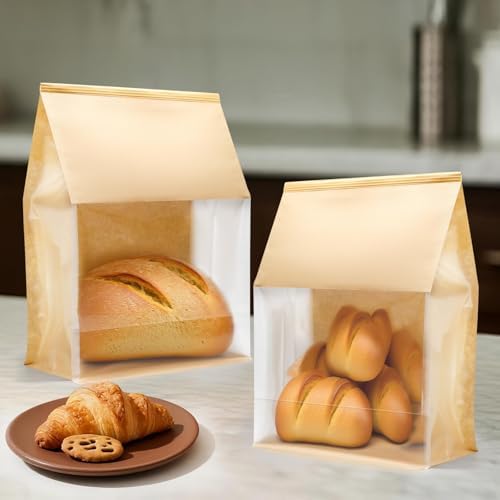 50PCS Paper Bread Bags for Homemade Bread 13.7×9.8×4.9inch - Image 4