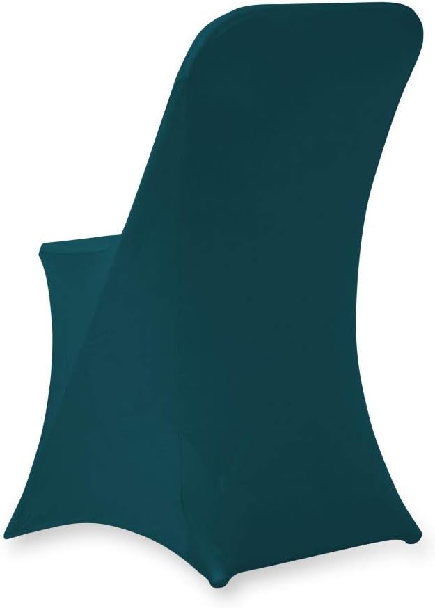Linenlanding Set of 1/10/50Pcs Hotel Fitted Folding Dining Spandex Stretch Chair Covers - Wedding Reception Banquet Party Restaurant, 17 Colors! (50, Hunter Green) - Image 3
