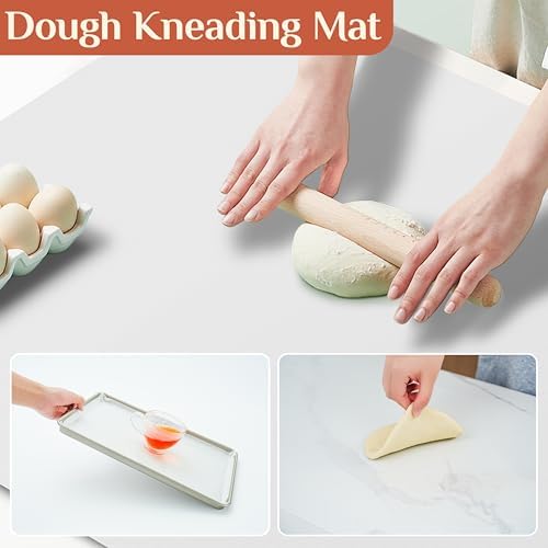 GTJ Silicone Baking Mat Roll, Reusable Baking Sheet Liners, 24 in x 6 ft | Free Cut to Size, Food-Grade, Non-Stick, Non-Slip, For Dough, Pastry, Air Fryer, Freeze Dryer, Oven Pan, Kitchen Counter - Image 5