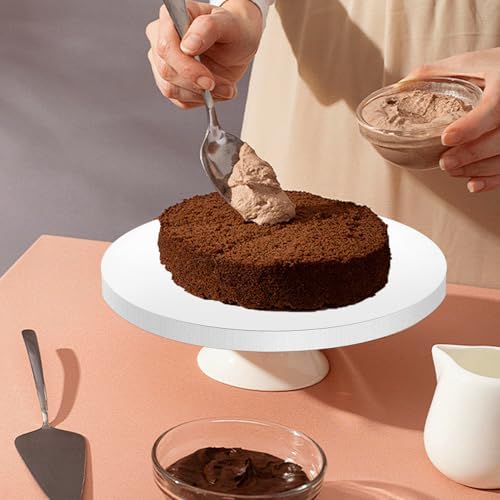 10Pcs Cake Drums 8 Inch, Cake Boards 8In,White Cake Drums Round 8 Inches Cake Boards with 1/2-Inch Thick Smooth Edges for Multi Tiered Birthday Wedding Party Cakes Drum Board (8inch/10pcs) - Image 4