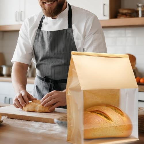 50PCS Paper Bread Bags for Homemade Bread 13.7×9.8×4.9inch - Image 6