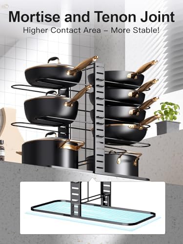 MUDEELA 8-Tier Lightweight Pots and Pans Organizer under Cabinet, 14.55" H - Image 4