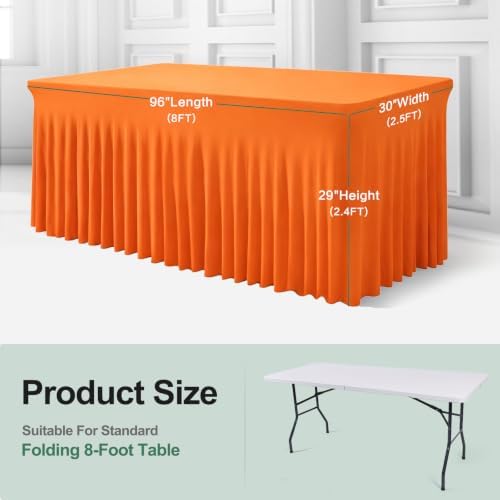 BDDC One-Piece Spandex Table Cloth Skirt for 8FT Rectangle Tables - Image 3
