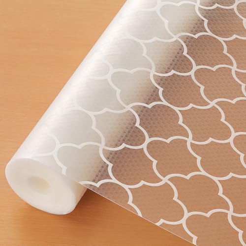 Cooyes Shelf Liner – Premium Non-Adhesive Cabinet & Drawer Liner for Kitchen – Waterproof Shelf Paper with Modern Pattern – Durable EVA Cabinet Mat – Easy to Cut （24" W x 120" L） by Cooyes