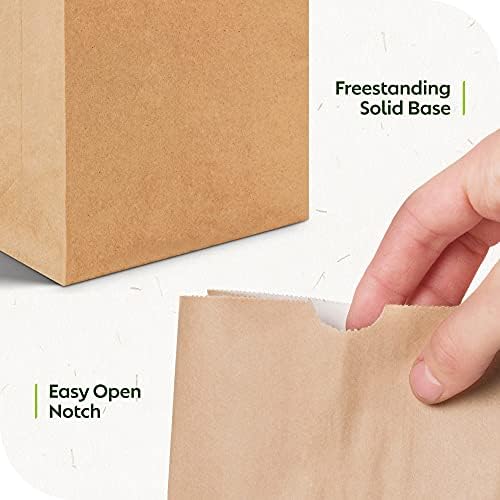 Culinware Brown Paper Bags Wax Lined 3 Lb – Grease Resistant Paper Bags for Sandwiches, Fries, Popcorn, Donuts and Creamy, Greasy Food – Ecofriendly Bulk Food Bags – 4.75x 3.88 x 8.81 In - 250 Count - Image 5