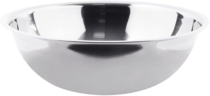 Betolla 30 Quart Stainless Steel Mixing Bowl – Medium Weight Flat Base Prep Bowl with Polished Mirror Finish for Baking, Cooking & Food Prep by Unknown