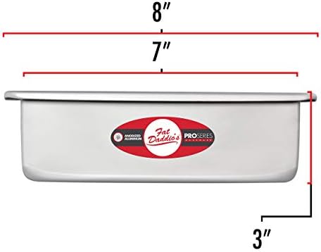 Fat Daddio's PSQ-773 Anodized Aluminum Square Cake Pan, 7 x 3 Inch - Image 3