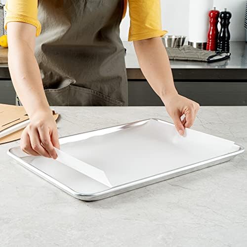 Restaurantware-Pastry Tek 12 x 16 Inch Parchment Paper Sheets, 1000 Greaseproof Baking Sheets For Oven - Pre-Cut, Double-Sided Silicone Coating, White Paper Nonstick Baking Sheet, Half-Size - Image 5