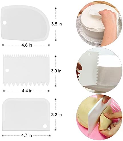 Kootek 11 Inch Rotating Cake Turntable with 2 Icing Spatula and 3 Icing Smoother and 22 Pcs Cake Decorating Kit - Image 3