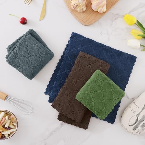 Homaxy Super Soft Absorbent Coral Velvet Dish Cloths 16 Pack, 13" x 19" - Image 6