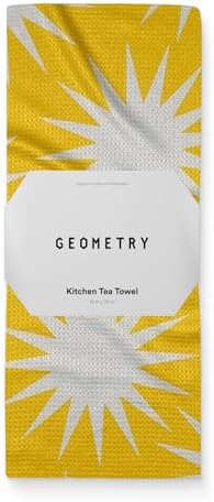 GEOMETRY Spring Kitchen Towels - Quick Dry Microfiber Cloth Spring & Summer Dish Towels for Kitchen Drying - Premium Quick Dry Towel - Sunny Star, 18" x 30" - 1-Pack by GEOMETRY