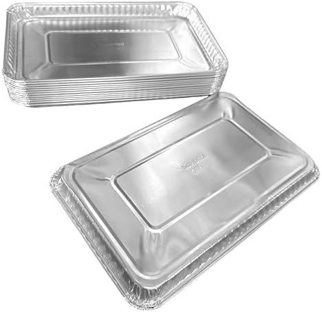 PACTOGO 11" x 7" x 0.75" Oblong Disposable Aluminum Foil Danish Cake Pans - Shallow Baking Sheets Ideal for Sweets, Cakes, Cookies (Pack of 25) - Image 2