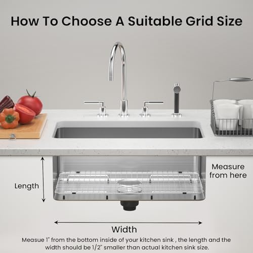 Sink Bottom Grid 29-1/2" X 15-9/16", Centered Drain with Corner Radius 3/8" - Image 6