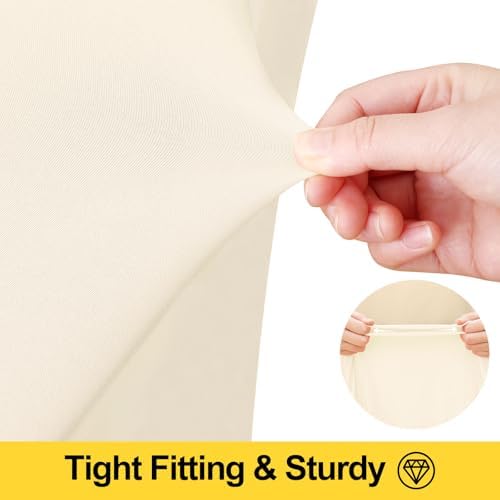 Smiry 2 Pack Spandex Elastic Fitted Table Cloth Skirt for 8FT Table - Image 3