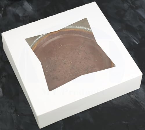 MT Products White Chocolate Covered Strawberry Boxes 10" x 10" x 2.5" - Pastry Bakery Boxes (Pack of 200) - Made in the USA - Image 3