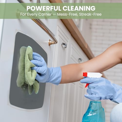SIFANGKE Microfiber Cleaning Cloth, 12 Pack Green Cleaning Rags for Housekeeping, Reusable Microfiber Towels for Car, Kitchen, Bathroom and Household Cleaning Supplies, 11.8"X11.8" - Image 6