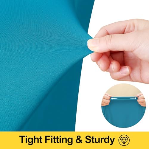 Smiry 2 Pack Spandex Elastic Fitted Table Cloth Skirt for 4FT Table - Image 3
