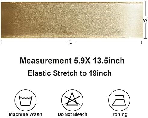 Gold Chair Sashes 100 Pack, Spandex Sashes for Chairs Wedding Reception, Stretch Chair Bands Bows for Party Banquet Theme Event Decor - Image 5