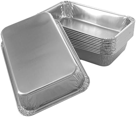 PACTOGO 6" x 4" x 1" Disposable Aluminum Foil Smooth-Wall Oblong Mini Danish Cake Pans - Ideal Baking Tins for Sweets, Coffee Cakes, Danishes, Cookies, Brownies (Pack of 50) - Image 2